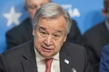 Le secrétaire général général de l'ONU Antonio Guterres, le 10 mai 2017 à Londres 