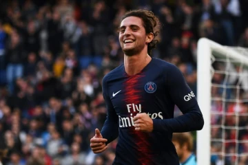 Le milieu du PSG Adrien Rabiot buteur contre Amiens au Parc des Princes, le 20 octobre 2018