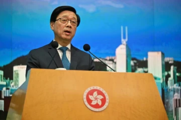 Le dirigeant de Hong Kong John Lee à Hong Kong, le 30 mai 2023