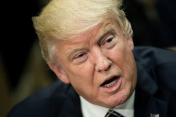 Le président Donald Trump à la Maison Blanche le 25 avril 2017