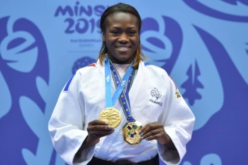 Clarisse Agbegnenou championne d'Europe des -63 kg, à Minsk, en Biélorussie, le 23 juin 2019