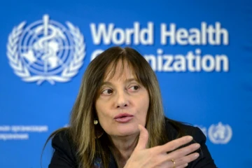 Le Dr Marie-Paule Kieny, sous-directrice générale à l'OMS, lors d'une conférence de presse le 9 janvier 2015 à Genève