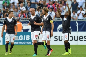 Le Brésilien Malcom (d) après son but contre Saint-Etienne, le 13 août 2016 au Matmut Stadium