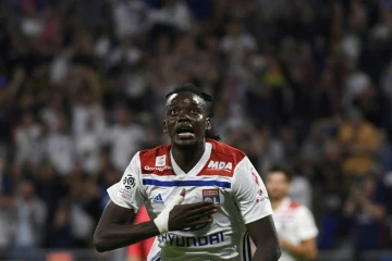L'attaquant de Lyon Bertrand Traoré buteur lors de la victoire face à Strasbourg  2-0 le 24 août 2018