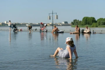 Forte chaleur à Bordeaux, le 19 juin 2017