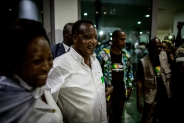 Denis Sassou Nguesso et sa femme Antoinette le 24 mars 2016 à Brazzaville