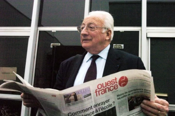 Le PDG de Ouest-France François-Régis Hutin, le 12 janvier 2006 à Sautron 
