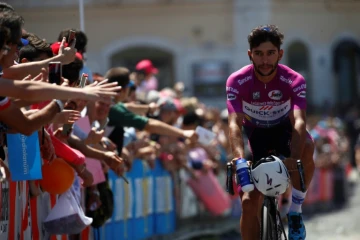 Le Colombien Fernando Gaviria (Quick-Step) lors de la 8e étape du Tour d'Italie, le 13 mai 2017 à Molfetta
