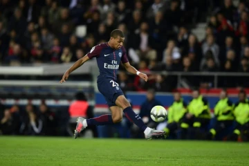 L'attaquant du PSG Kylian Mbappé face à Nice, le 27 octobre 2017 au Parc des Princes