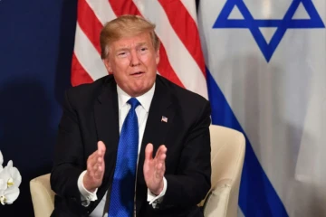 Le président américain Donald Trump lors d'une rencontre avec le Premier ministre israélien à Davos 