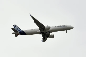 Un Airbus A321 en vol le 29 août 2016 à Toulouse