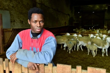 Kekouta Dembélé, jeune réfugié malien et apprenti berger, à Gironde-sur-Dropt, le 22 janvier 2019