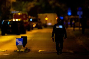 Une rue d'Eragny (Val d'Oise) après l'attaque de Conflans-Sainte-Honorine, le 16 octobre 2020