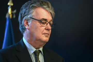 Jean-Paul Delevoye lors de la cérémonie de passation de pouvoirs à son successeur Laurent Pietraszewski, le 18 décembre 2019 à Paris