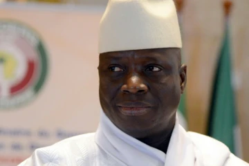Le président gambien Yahya Jammeh, le 28 mars 2014 en Côte d'Ivoire