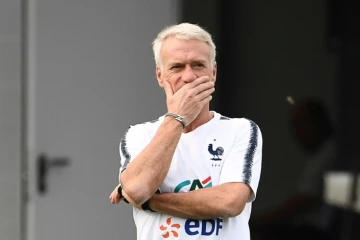 Le sélectionneur français Didier Deschamps à l'entraînement, le 22 juin 2018 à Istra