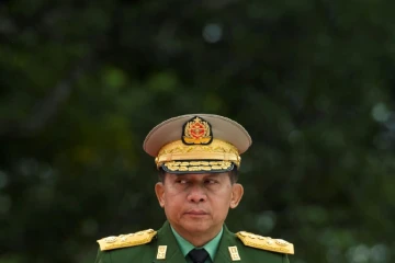 Le commandant en chef de l'armée birmane Min Aung Hlaing, à Yangoun, le 19 juillet 2018