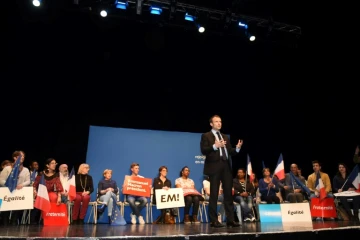 Emmanuel Macron en meeting à Talence près de Bordeaux le 9 mars 2017