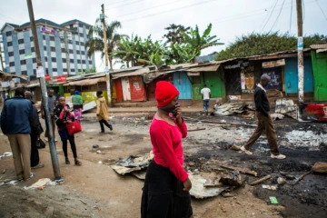 Dégâts après des émeutes à Kisumu, au Kenya, le 12 août 2017