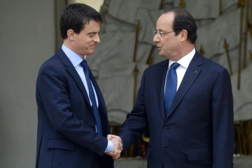 Manuel Valls et François Hollande à l'Elysée le 4 avril 2016