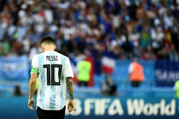 L'attaquant argentin Lionel Messi lors de la défaite à Kazan face à la France en 8e de finale du Mondial le 30 juin 2018