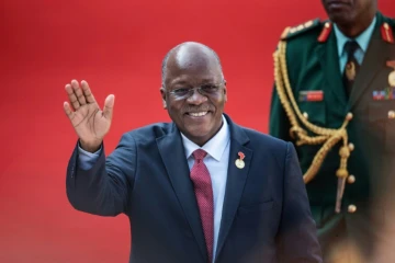 John Magufuli à Pretoria lors d'une visite en Afrique du Sud, le 25 mai 2019