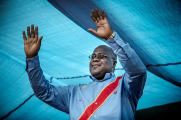 L'opposant Felix Tshisekedi, candidat à la présidentielle, lors d'un meeting de campagne, le 21 décembre 2018 à Kinshasa, en RDC