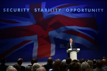 Le ministre des Affaires étrangères Philip Hammond lors du congrès annuel des Conservateurs à Manchester le 4 octobre 2015