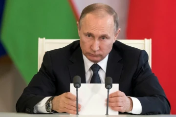 Le président russe Vladimir Poutine, le 5 avril 2017 au Kremlin, à Moscou