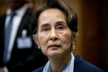 Aung San Suu Kyi devant la Cour internationale de Justice, le 11 décembre 2019 à La Haye