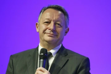 Le secrétaire d'Etat aux Sports Thierry Braillard en conférence de presse, le 22 avril 2016 à Paris 