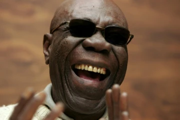 portrait de Manu  Dibango le 26 novembre 2005 à Paris