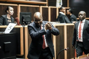 L'ex-président Jacob Zuma à la Haute cour de Pietermaritzburg le 11 octobre 2019 qui doit le juger pour corruption