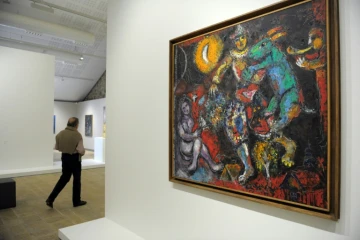 L'exposition "Chagall, de la poésie à la peinture" présentée par le Centre d'art contemporain de Landerneau, ici le 24 juin 2016