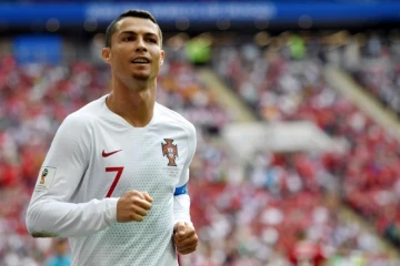 La star du Portugal Cristiano Ronaldo lors du match contre le Maroc, le 20 juin 2018 à Moscou  