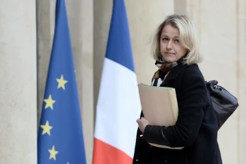 La secrétaire d'Etat à la Biodiversité, Barbara Pompili,à son arrivée à l'Elysée le 25 avril 2016 à Paris