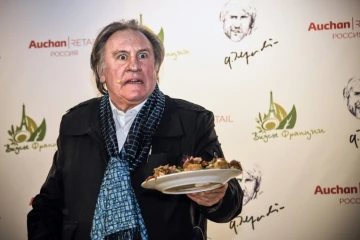 L'acteur français Gérard Depardieu à Moscou le 27 avril 2018