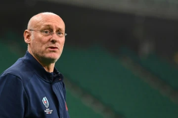 Le président de la Fédération française de rugby (FFR), Bernard Laporte, à Oita au Japon, le 18 octobre 2019