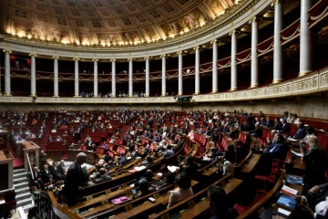 L'Assemblée nationale à Paris, lors d'une session parlementaire sur l'habilitation à réformer le code du Travail par ordonnances, le 1er août 2017