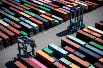Le terminal de conteneurs du port de Fos-Sur-Mer, près de Marseille, le 23 juillet 2020 