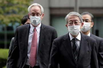 Greg Kelly, ancien directeur de Nissan Motor Co., à son arrivée à l'ouverture de son procés à Tokyo, au Japon, le 15 septembre 2020
