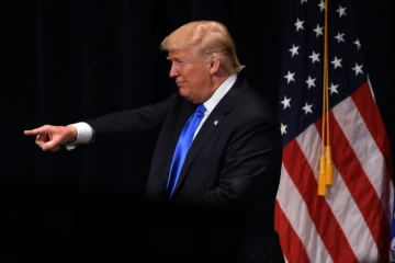 Le candidat à la primaire républicaine Donald Trump à Bridgeport, Connecticut, le 23 avril 2016