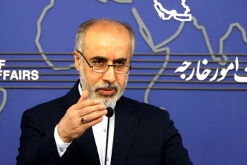 Le porte-parole du ministère iranien des Affaires étrangères, Nasser Kanani lors d'une conférence de presse à Téhéran, le 5 décembre 2022