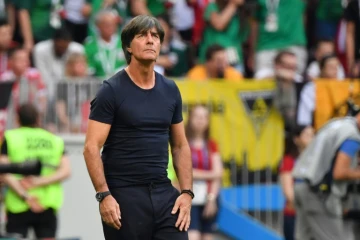 Le sélectionneur de l'Allemagne Joachim Löw lors du match contre le Mexique, le 17 juin 2018 à Moscou