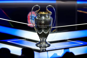 Le trophée de la Ligue des champions lors du tirage au sort de la phase de Ligue 2024-2025 à Monaco, le 29 août 2024
