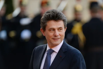 Henri de Castries, PDG d'Axa, le 10 avril 2015 à Paris 