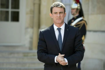 Le Premier ministre français Manuel Valls à  Matignon à Paris,  le 18 avril 2016
