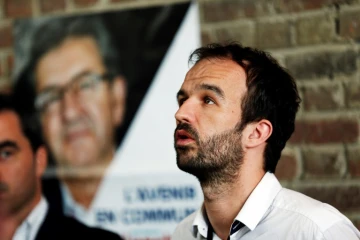 Manuel Bompard, directeur de campagne de Jean-Luc Mélenchon, le 29 mars 2017 au Havre