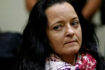 Beate Zschäpe, condamnée mercredi à la réclusion à perpétuité pour sa contribution à une dizaine de meurtres racistes, au tribunal de Munich le 11 juillet 2018