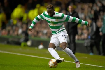 Le buteur Moussa Dembélé, avec le Celtic contre le Zenit Saint-Pétersbourg à Glasgow, le 15 février 2018